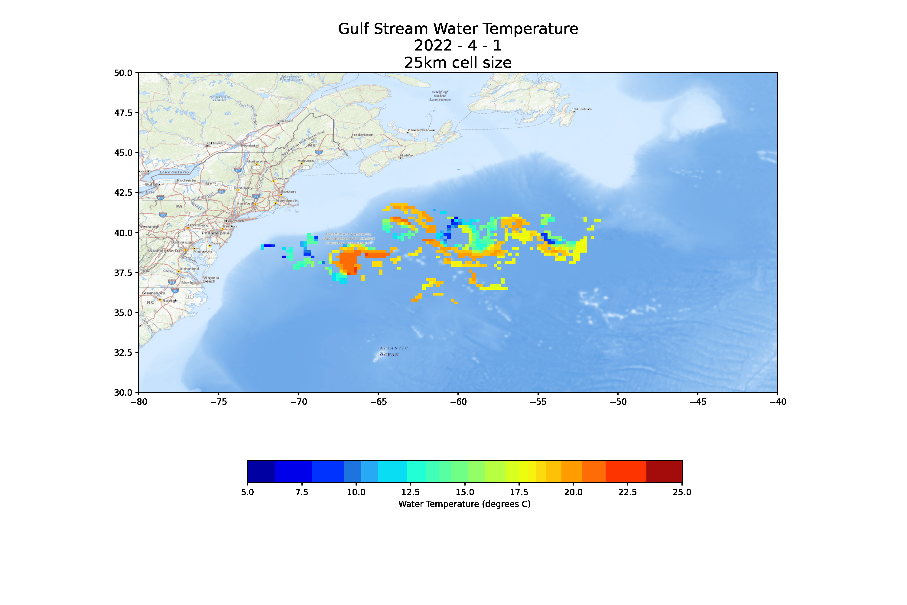Gulf Stream Water Temperature